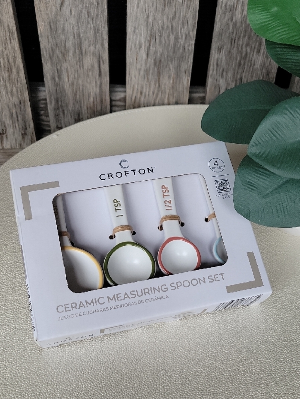 Crofton Ceramic Measuring Spoon Set - Multi-Color - Picture 4 of 6